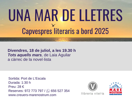 18 de juliol: Una Mar de Lletres. TOTS AQUELLS MARS, de Laia Aguilar | 