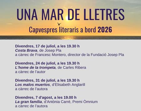 UNA MAR DE LLETRES. CAPVESPRES LITERARIS A BORD 2026  | 
