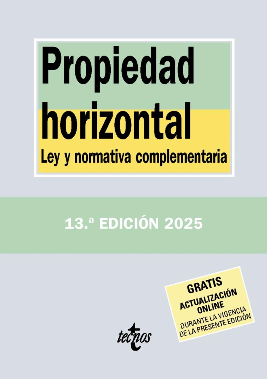 Propiedad horizontal | 9788430993147 | , Editorial Tecnos
