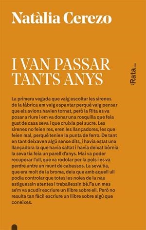 I van passar tants anys | 9788416738045 | Cerezo, Natàlia