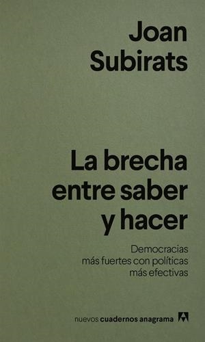 La brecha entre saber y hacer | 9788433949004 | , Joan subirat